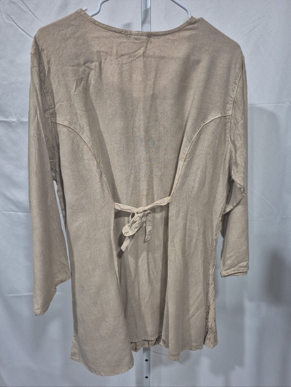 L'Pogee Embroidered Boho Tunic Top, 100% Viscose, Free Size (L) 3/4 Sleeves - Picture 2 of 3
